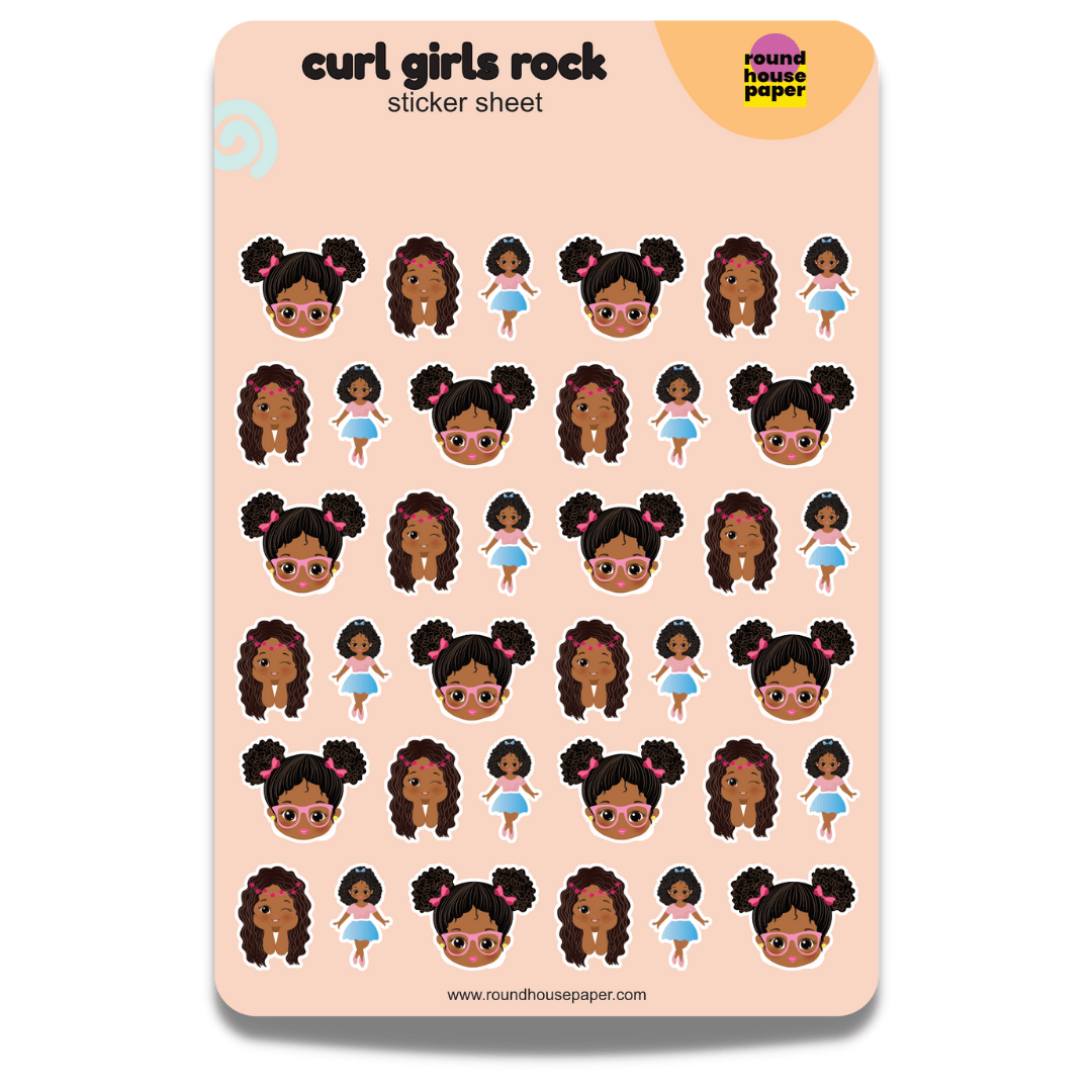 Curl Girls Rock | Sticker Sheet