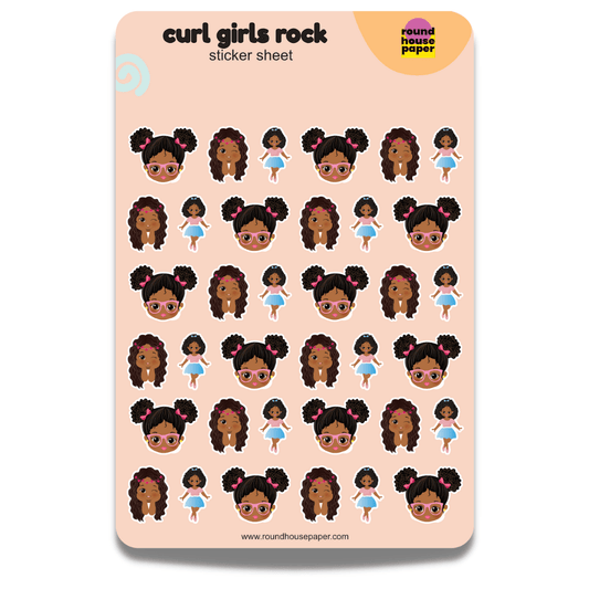 Curl Girls Rock | Sticker Sheet